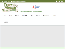 Tablet Screenshot of forestandstreamcottages.com
